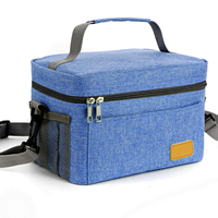 Sac à déjeuner isotherme écologique en toile, étanche et congelable, avec bandoulière réglable pour le travail, les pique-niques et la plage