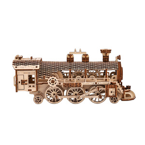 Puzzle 3D en bois Locomotive à vapeur, Nouveau jouet éducatif transfrontalier à monter soi-même pour garçons et filles, Ornement de bureau, Cadeau - Product Image 1