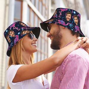 Chapeau Bob Personnalisable à Motif Dessin Animé, Design Photo Personnalisé Dessiné à la Main pour Hommes et Femmes, Idéal pour l'Été, la Plage, les Vacances, Cadeau Unique - Product Image 6