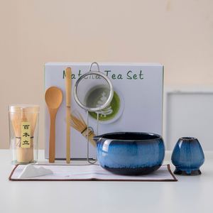 Juego de 5/8 Piezas de Herramientas para Preparar Té Japonés, Batidor de Bambú y Cuchara, Tazón de Cerámica para Matcha, Kit para la Ceremonia del Té Matcha - Product Image 3