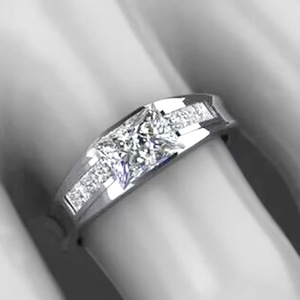 Anello con Design Geometrico Stile Matrimoniale per Donne - Product Image 3