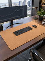 Tapis de bureau personnalisé en liège, sur mesure, antidérapant et imperméable, pour la maison ou le bureau, idéal comme cadeau