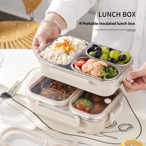 Lonchera Portátil de Acero Inoxidable 304 con Sello Antiolor para Estudiantes, Trabajadores de Oficina y Conservación en Cafeterías - Product Image 4