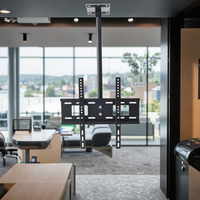 Soporte de TV de acero directo de fábrica de 32-55 pulgadas con colgador de techo giratorio de 360 °, soporte de pantalla LCD motorizado, soportes de TV, carros