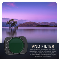 Kit de filtres optiques en verre anti-rayures et étanche, polarisants, à densité neutre (VND), CPL, à diffusion de brume noire (ND8/ND16/ND64)