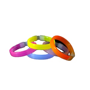 Bracelet lumineux LED personnalisé avec logo, bracelet clignotant, luminescent dans le noir, accessoires pour concerts, festivals, sports, fêtes - Product Image 1