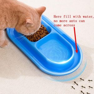 Bol <span class=keywords><strong>anti</strong></span>-fourmis léger en plastique avec barrière <span class=keywords><strong>anti</strong></span>-déversement pour animaux de compagnie, pour chats et chiens, utilisation intérieure et extérieure - Product Image 5
