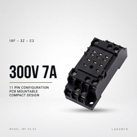 Soket Relay Elektromagnetik LZ18F-3Z-C2, Soket Steker Relay Universal AC 300v 11p Berkualitas Tinggi