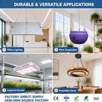 Kit de suspension en câble métallique à trois pieds pour système d'éclairage suspendu, accessoire pour support de lampe extérieure