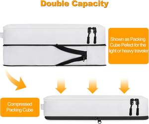 8 ensembles <span class=keywords><strong>de</strong></span> cubes d'emballage <span class=keywords><strong>de</strong></span> compression portables fermeture à glissière organisateurs <span class=keywords><strong>de</strong></span> bagages étanches pour le voyage pour les bagages <span class=keywords><strong>de</strong></span> cabine enregistrés - Product Image 6