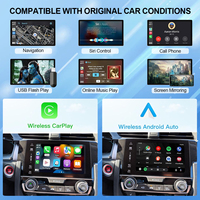Carplay inalámbrico y decodificador automático Android para Toyota Tundra/RAV4/Highlander/4Runner/Tacoma/Camry/Avalon/Prius/Sienna 2014-2019