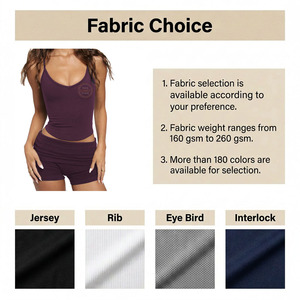 Canotta da Palestra Monocolore <span class=keywords><strong>con</strong></span> Dettagli Orlatura Senza Cuciture, Tessuto Premium a Costine in Cotone Spandex, <span class=keywords><strong>Spalline</strong></span> <span class=keywords><strong>Sottili</strong></span> - Product Image 3