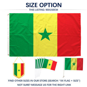 Drapeau du Sénégal 3x5 pieds en polyester, impression recto, œillets en laiton, vente en gros, 3x5 90x150cm, drapeau de la République du Sénégal - Product Image 4