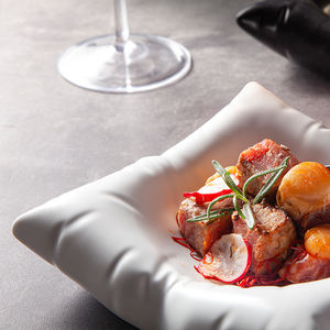 Shengjing Assiette en céramique bon marché pour oreiller de couleur unie Assiettes à dîner nordiques modernes de cuisine moléculaire occidentale française Plat à dessert - Product Image 3