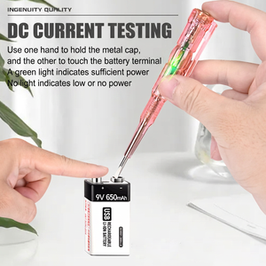 Mini Voltímetro con Doble LED, Probador de Voltaje CA de 5000V, Aislamiento Monofásico, con Clip de Pluma, Portátil, para Detección de Cable Neutro y Fase - Product Image 2