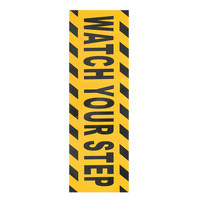 Autocollants de sol antidérapants en PVC avec impression UV, autocollants de sécurité à rayures diagonales jaunes et noires, autocollants de sécurité auto-adhésifs laminés