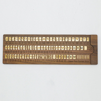 Lettres en laiton interchangeables timbre personnalisé livre couvre Alphabet timbre chaleur gaufrage T-slot titulaire lettres en laiton ensemble