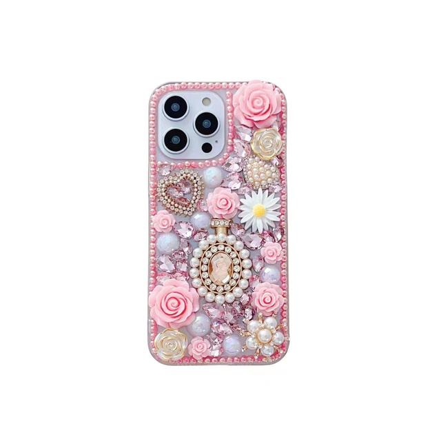 Hot Sell New 3D Handmade Series Luxury Sparkle Rhinestone Diamond Cover Bling Case for iPhone 15 Plus Pro Max Case