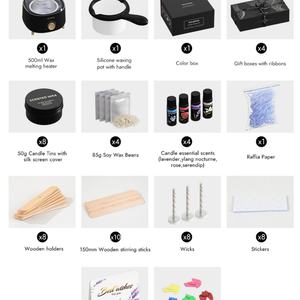 Custom Support Premium Diy Starter Making Supply <b>Candle</b> Making Kit Diy <b>Soy</b> <b>Candle</b> Wax Heater Kit Perfect As Home Decorations - Product Image 6