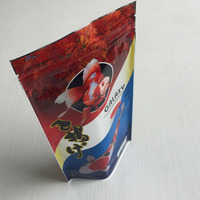 Sachet Doypack en Mylar laminé en feuille métallique, anti-odeur et anti-humidité, 250 g, avec fermeture zip, pour emballage d'aliments pour animaux de compagnie et de poissons