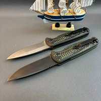 Nouveau couteau pliant EDC 4300 pour collectionneur, utilisation camping, changement de lame par bouton-poussoir, manche G10, texture ondulée, deux options de finition de lame