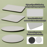 Patch en cuir avec Logo personnalisé, 50 pièces, Patch blanc à la mode pour Sublimation