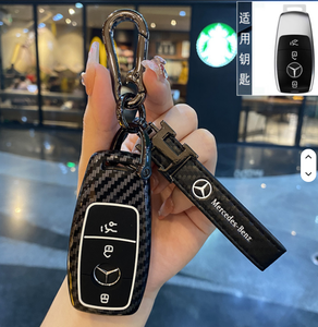 Coque de protection pour clé de voiture télécommandée en fibre de carbone pour <span class=keywords><strong>Mercedes</strong></span>-Benz <span class=keywords><strong>AMG</strong></span> – Support original pour clé - Product Image 2