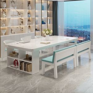 White Piano Style Solid Wood <b>Desk</b> With Storage Living Room <b>Study</b> Table - Product Image 3