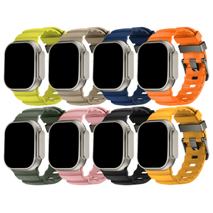 Correa de Reloj de Silicona HMJ para <span class=keywords><strong>Apple</strong></span> <span class=keywords><strong>Watch</strong></span> 9 10 11 Ultra 1 <span class=keywords><strong>2</strong></span>, Transpirable, <span class=keywords><strong>42</strong></span> 44 45 46 49 mm, Correa Deportiva con Logotipo Personalizado - Product Image 1