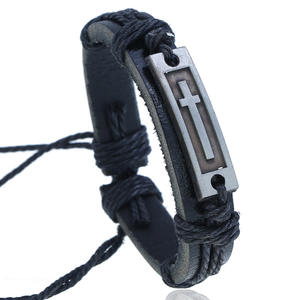 ट्रेंडी धार्मिक स्ट्रिंग बैंड बंगल क्रॉस आई प्रेमी जेसस शेर आकार लड़की - Product Image 6