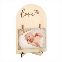 Cadre photo commémoratif en bois écologique pour bébé, découpé au laser, à fixation murale, idéal pour les nouveau-nés – Vente directe usine