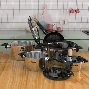 Juego de ollas de cocina de acero inoxidable Homeuse, juego de ollas de aluminio Cooklover - Product Image 5