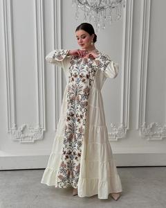 ชุดอาบายะห์ดูไบแบบใหม่ ผ้าคอตตอนผสมพรีเมียม ปักเลื่อมยาวกรอมพื้น สำหรับชุดราตรีรอมฎอน - Product Image 6