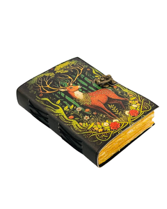 Handmade Deer Antler Leather Journal Rustic Vintage Grimoire <b>Notebook</b> Blank Pages for Writing Drawing Sketching and Spell <b>Book</b> - Product Image 3