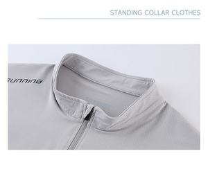 Sweat-shirts fitness à manches longues à séchage rapide pour hommes vente en gros avec logo personnalisé - Product Image 3