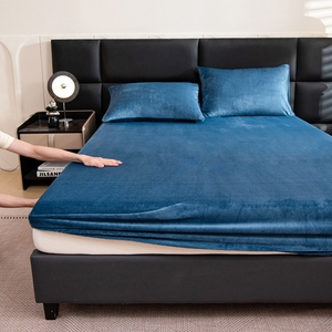 Drap-housse moderne en velours doux <span class=keywords><strong>Musea</strong></span> 200TC polyester/coton, ensemble de literie d'hiver écologique pour hôtels et usage domestique - Product Image 1
