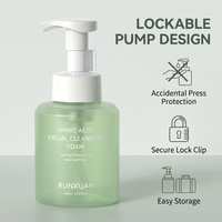 Bouteille en plastique PET transparente pour désinfectant pour les mains et nettoyant visage 400 ml, pompe moussante, impression sérigraphique, vide, Inksworld