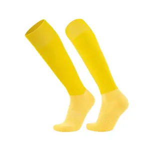 Profesyonel tasarım polyester naylon çorap özel logo futbol spor futbol diz üzerinde yüksek sıkıştırma futbol çorap