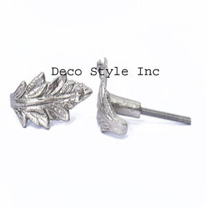 Bouton de porte en métal en forme de feuille de lotus, bouton métallique pour tiroir - Product Image 1