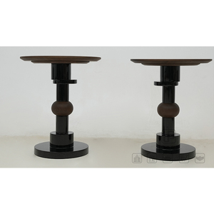 Popular Black and Brown Round High Bar <b>Stools</b> Chair Wood Modern Hotel Apartment <b>Office</b> Building Living Room <b>Stool</b> Round <b>Stool</b> - Product Image 4