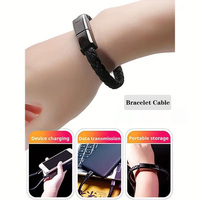 Focus Portable en cuir Mini USB Bracelet câble de charge de données téléphone portable portable Type C Bracelet de charge