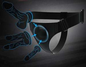 Jouet Sexuel Masculin Extension Fétichisme de Taille, Réaliste, Vibrant, Creux, Pénis à Sangle pour Hommes - Product Image 2