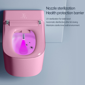 <span class=keywords><strong>WC</strong></span> intelligent MUUPEG de haute qualité, type P, avec télécommande, fixation murale, siphon en P en céramique, double chasse d'eau, siège chauffant, automatique - Product Image 5