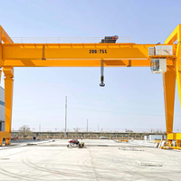 Grue portique à double poutre de type U, grande portée, sur mesure, pour levage lourd, extérieur, chantier naval, préfabriquée, 10 tonnes
