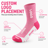 Chaussettes de sport en coton personnalisées, confortables et rembourrées, pour la course à pied, le tennis, le basketball, pour femmes et hommes, avec logo personnalisé
