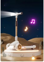 Trottinette pour enfants avec roues lumineuses LED et plateau, trottinette pliable à 3 roues pour tout-petits, enfants, trottinette à pousser du pied