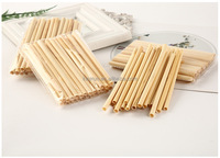 Pailles à boire classiques en bambou bio écologiques, durables, biodégradables, certifiées LFGB, polies, naturelles, 200 mm, accessoires