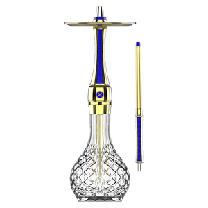 Maxx - Mini Shisha Hookah de Lujo Moderna Color Oro Oceánico, 55 cm, Acabado Espejo, Botella de Acero Inoxidable, Pipa de Metal, Regalo para Bar - Product Image 1