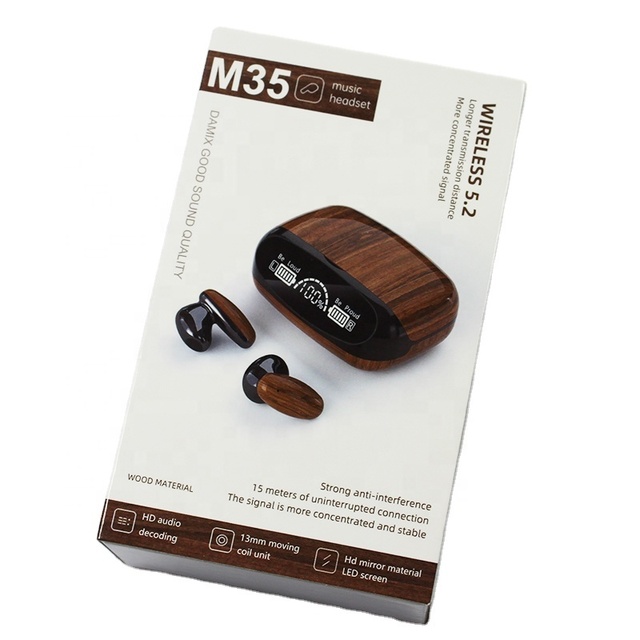 Fashion M35 TWS Earbuds BT 5.2 Power Bank LED Digital Display HD Call Noise Cancelling Headphones Wireless Earphones M35