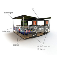 Kiosques de vente extérieurs, magasins de proximité et bars portables en acier, modulables et au design moderne
